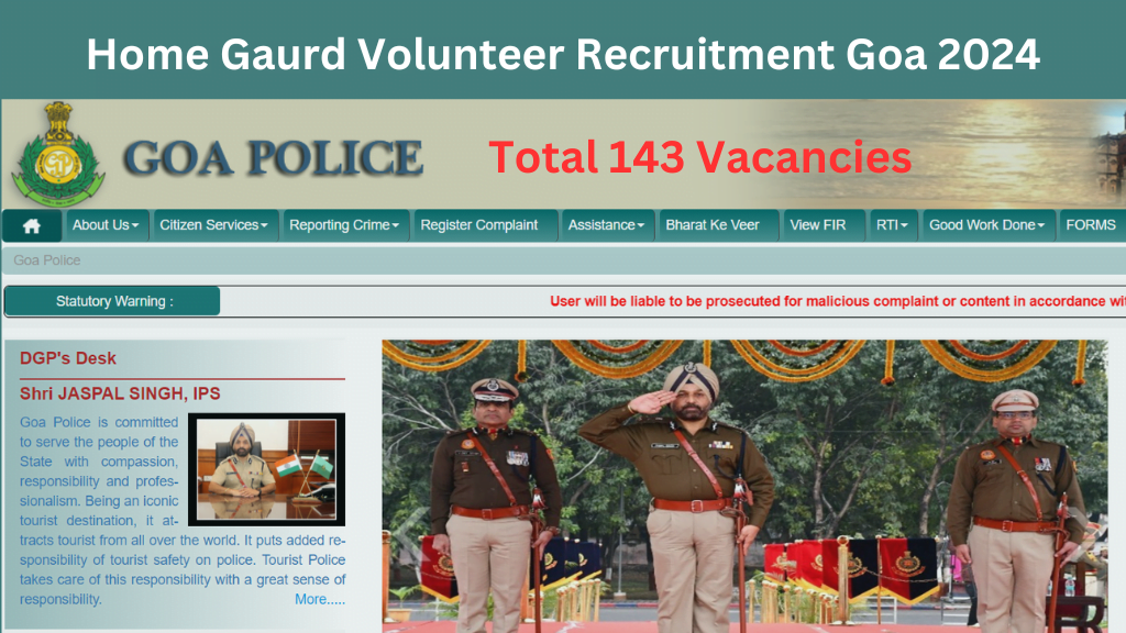 Home Gaurd Volunteer Recruitment Goa 2024