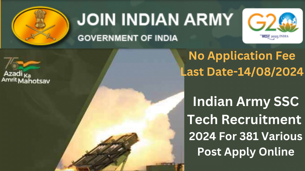 Indian Army SSC Tech Recruitment 2024