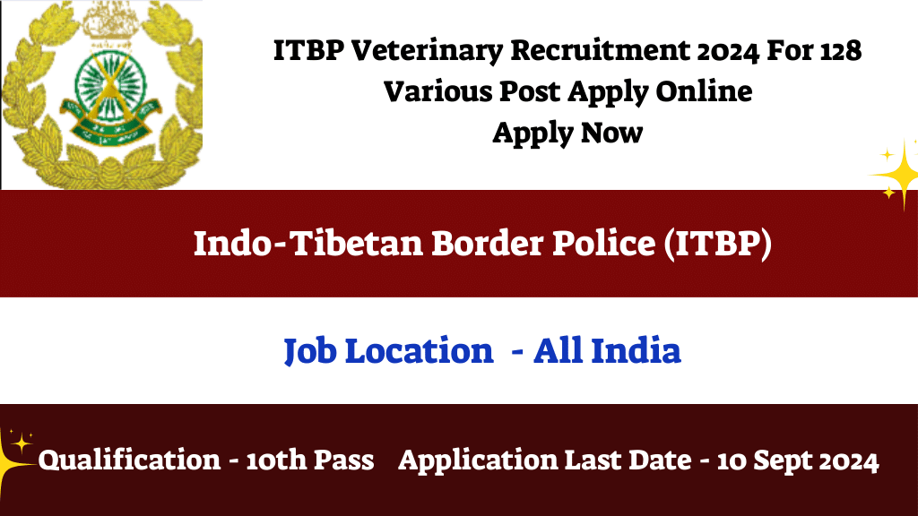ITBP Veterinary Recruitment 2024