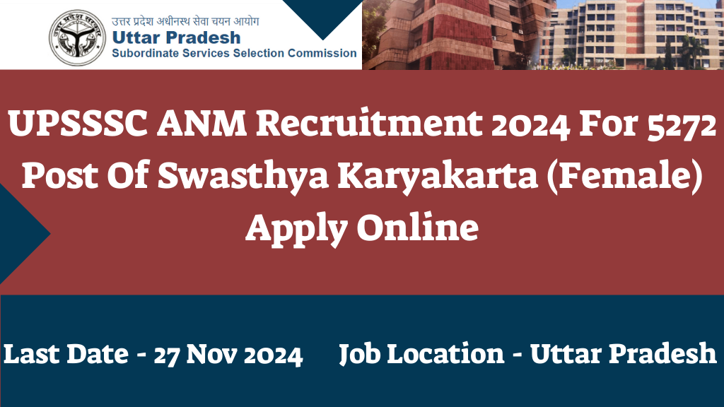 UPSSSC ANM Recruitment 2024