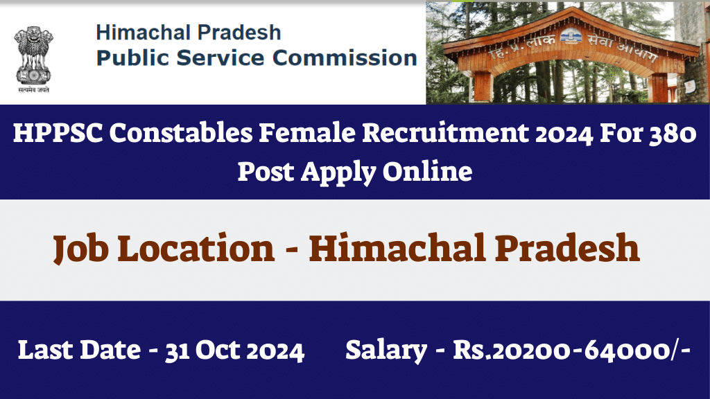 HPPSC Constables Female Recruitment 2024 