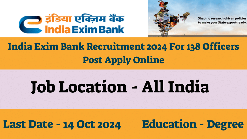 India Exim Bank Recruitment 2024