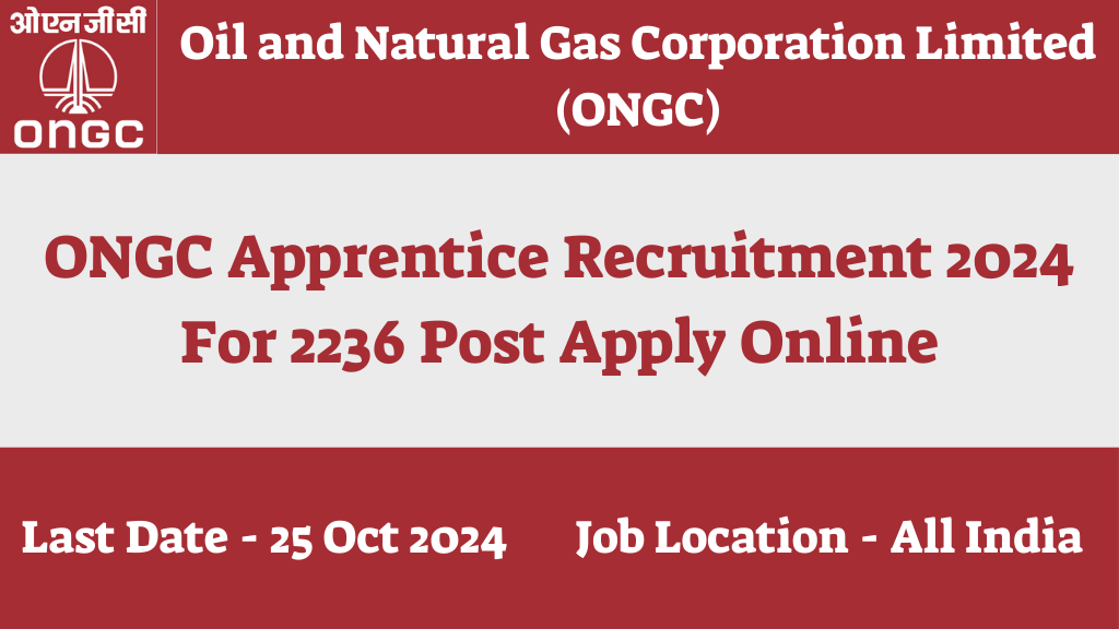 ONGC Apprentice Recruitment 2024 
