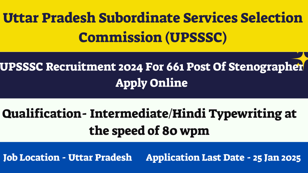 UPSSSC Recruitment 2024