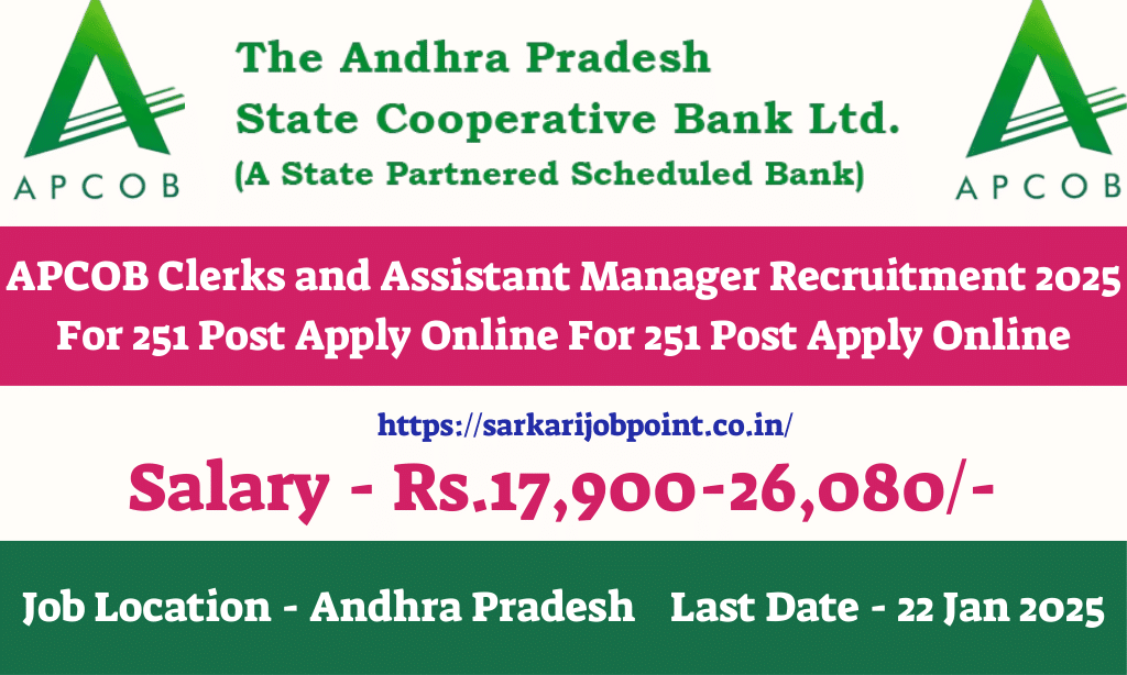 APCOB Clerks and Assistant Manager Recruitment 2025