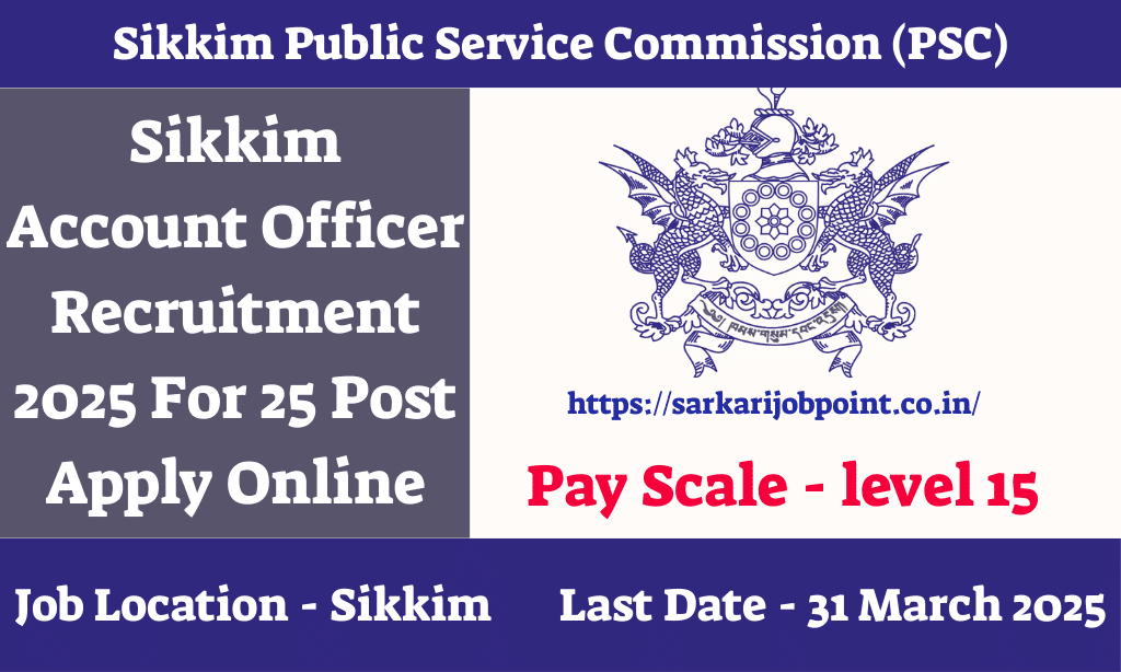 Sikkim Account Officer Recruitment 2025 